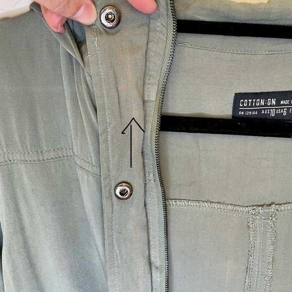 Cotton On Olive Green Utility Jacket - Picture 11 of 12